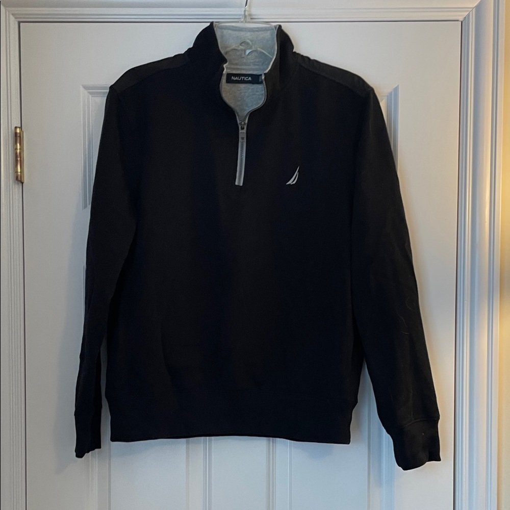 Nautica Men's Black Half Zip-Up Sweater